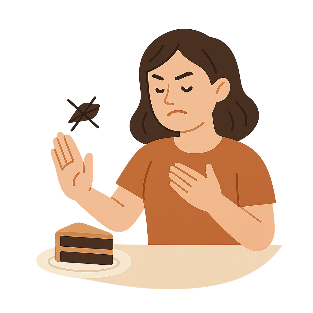 Resite à une part de gateau