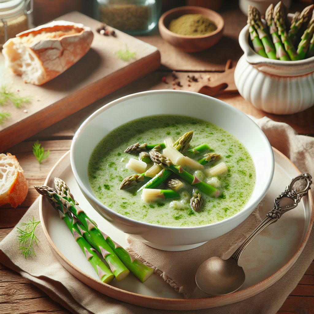 Soupe aux asperges, déshydratée reconstituée-entrées et plats composés, valeurs nutritionnelles