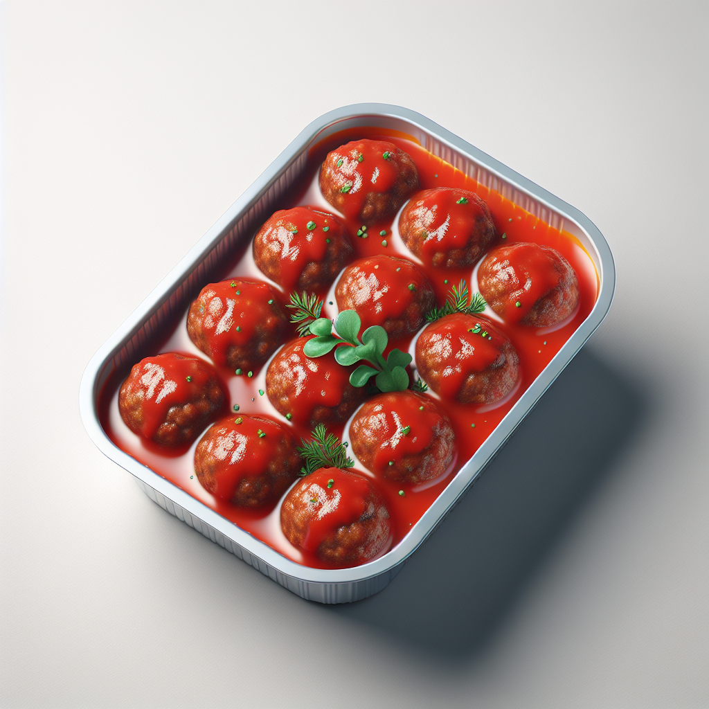Boulettes au boeuf, à la sauce tomate, préemballées-entrées et plats composés, valeurs nutritionnelles