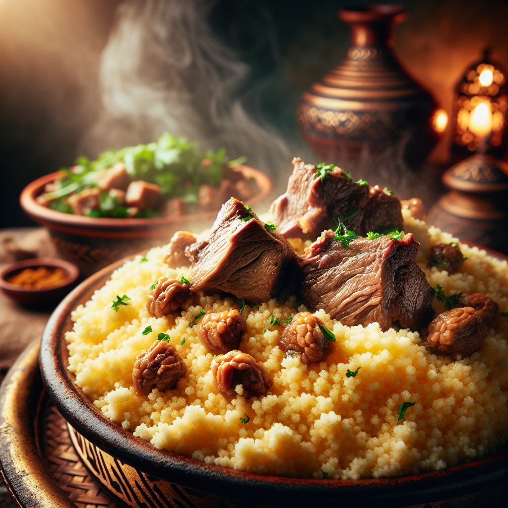 Couscous au mouton-entrées et plats composés, valeurs nutritionnelles