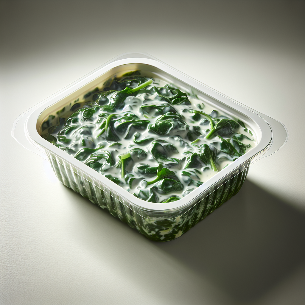 Épinards à la crème, préemballés-entrées et plats composés, valeurs nutritionnelles