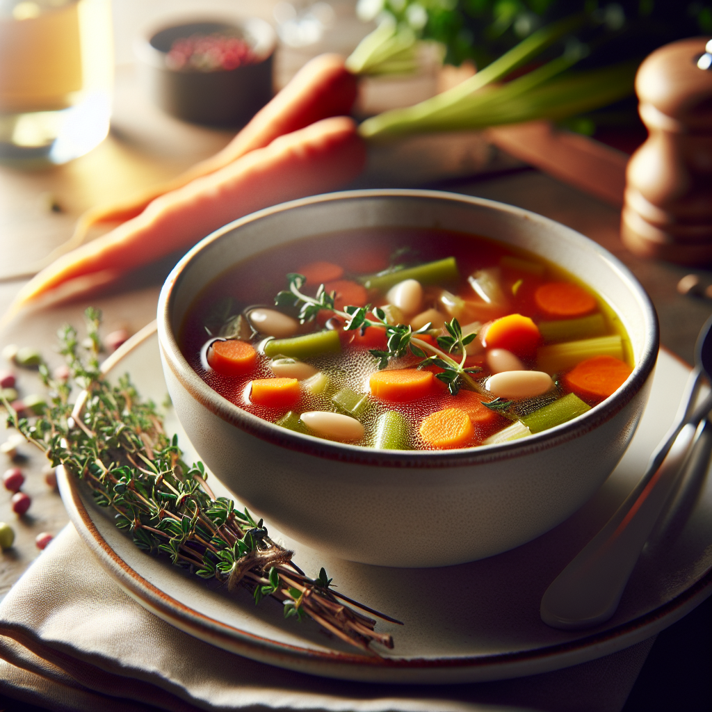 Soupe minestrone, déshydratée reconstituée-entrées et plats composés, valeurs nutritionnelles