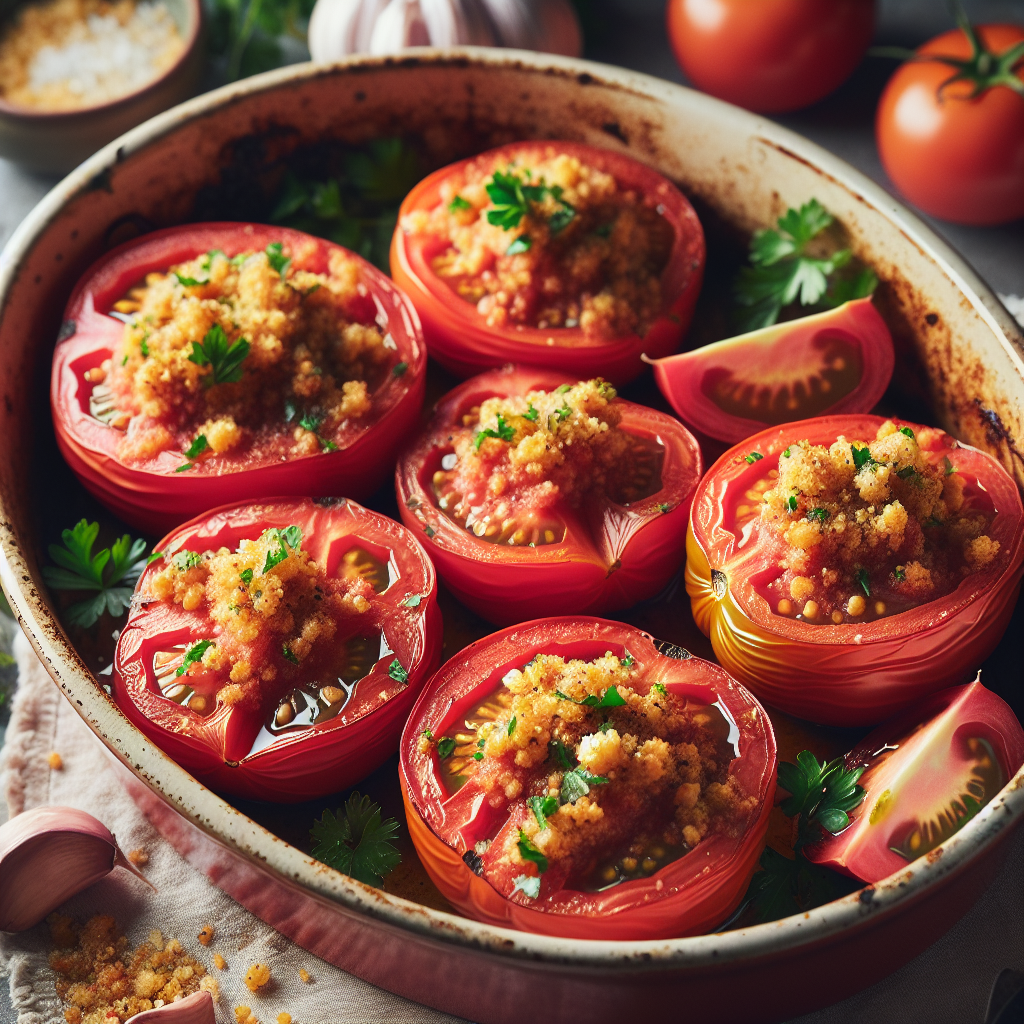 Tomate à la provençale, fait maison-entrées et plats composés, valeurs nutritionnelles