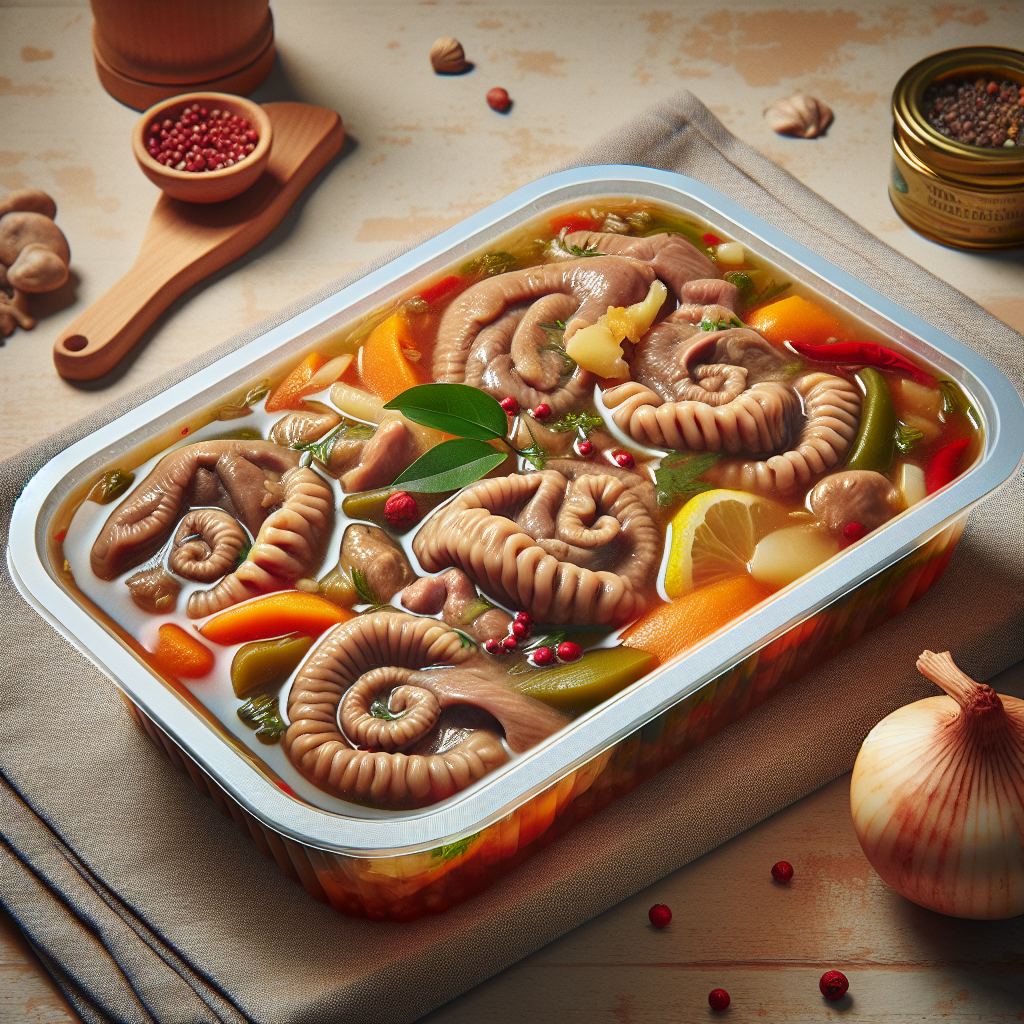 Tripes à la mode de Caen, préemballées-entrées et plats composés, valeurs nutritionnelles