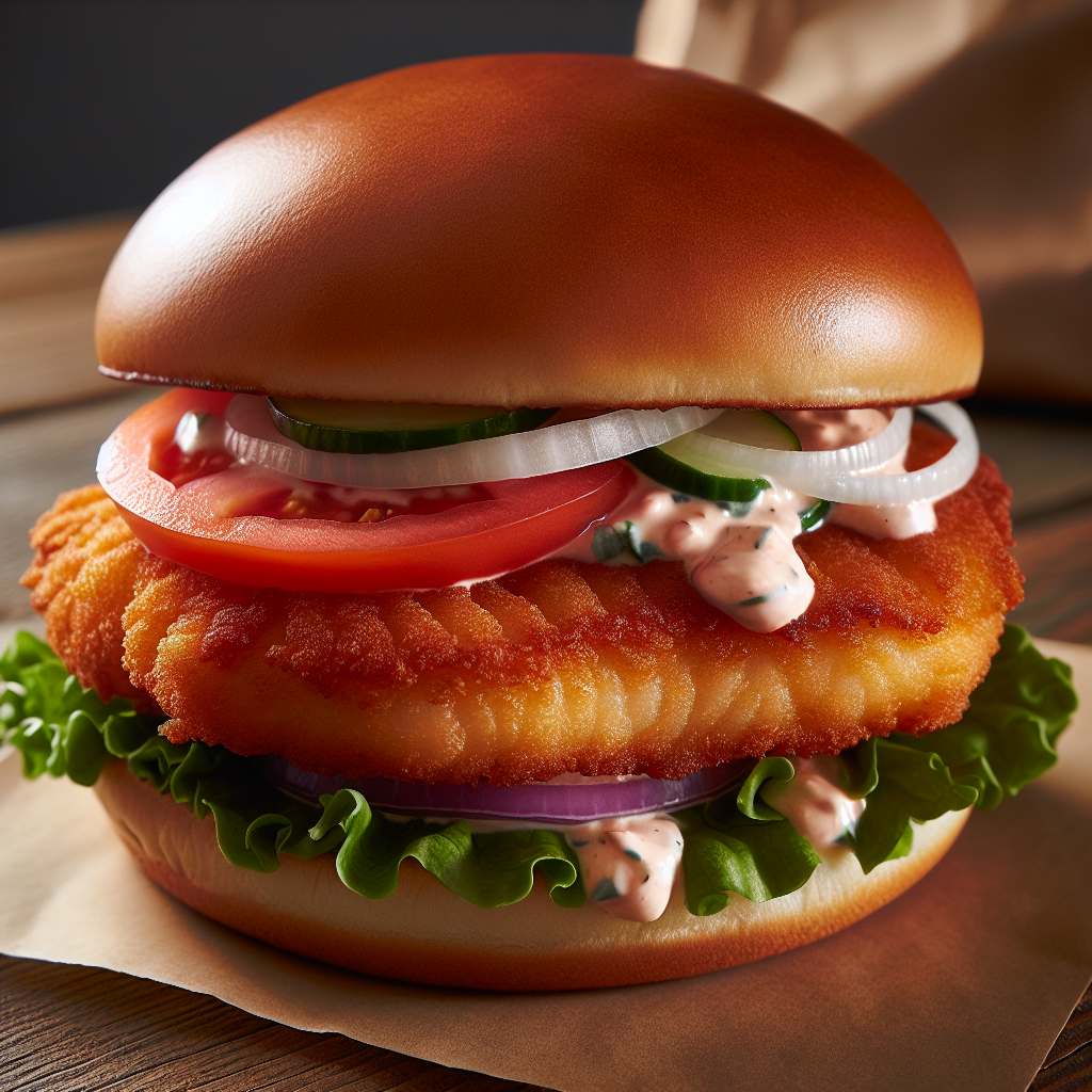 Burger au poisson, provenant de fast food-entrées et plats composés, valeurs nutritionnelles