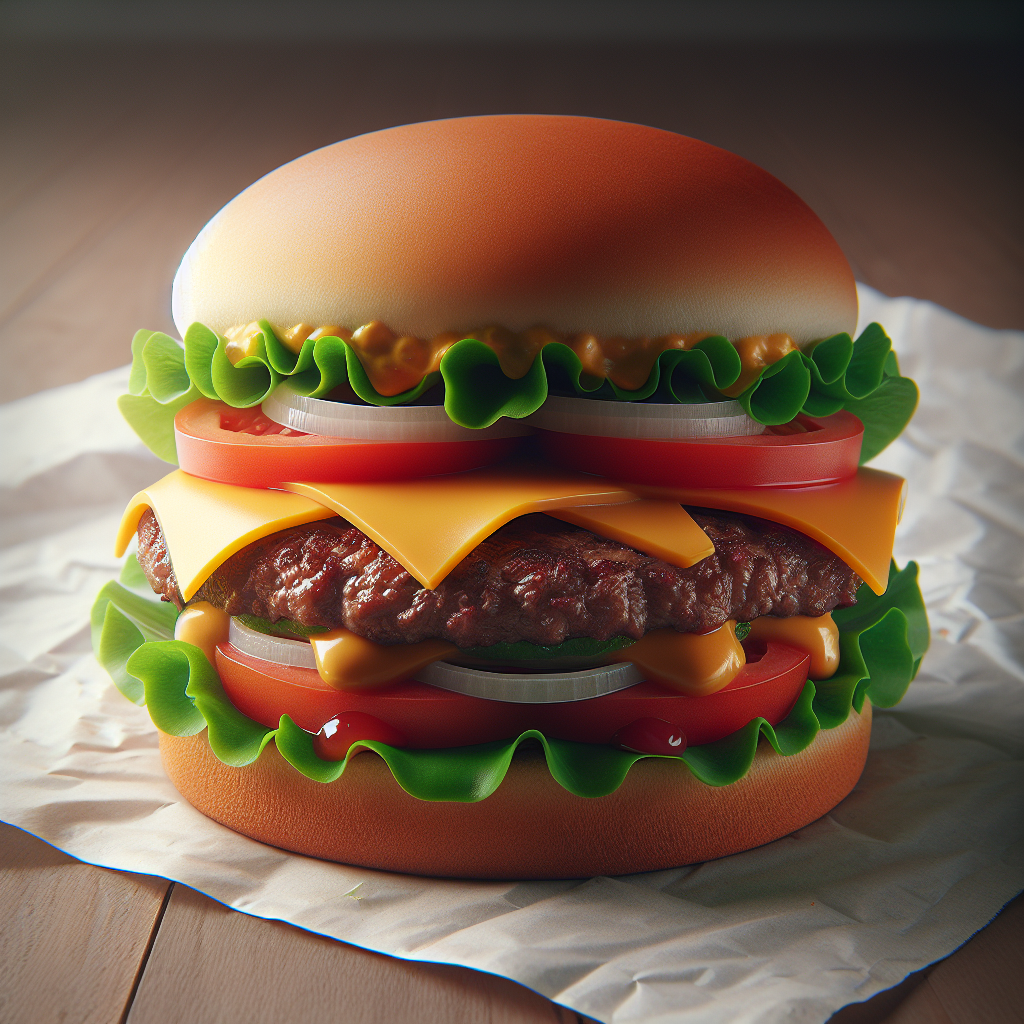 Cheeseburger, provenant de fast food-entrées et plats composés, valeurs nutritionnelles