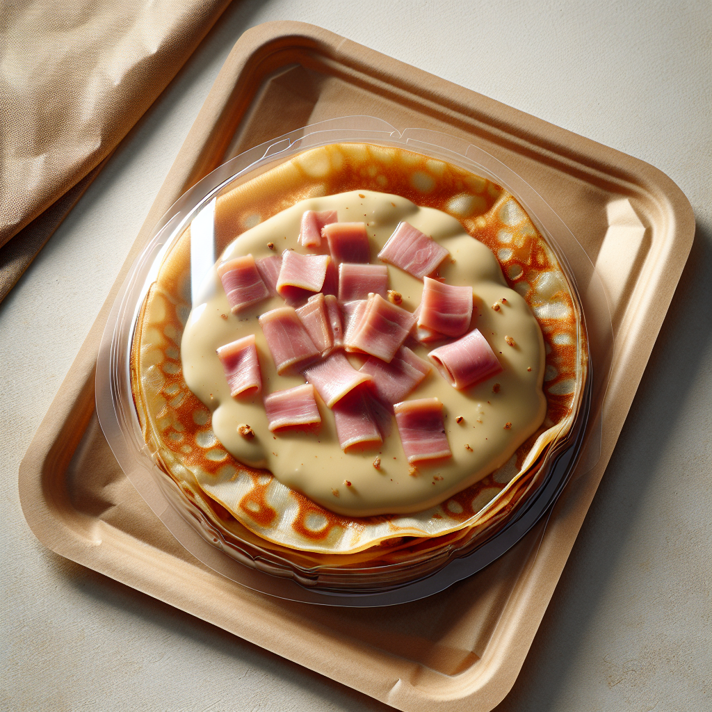 Crêpe ou Galette fourrée béchamel jambon, préemballée-entrées et plats composés, valeurs nutritionnelles