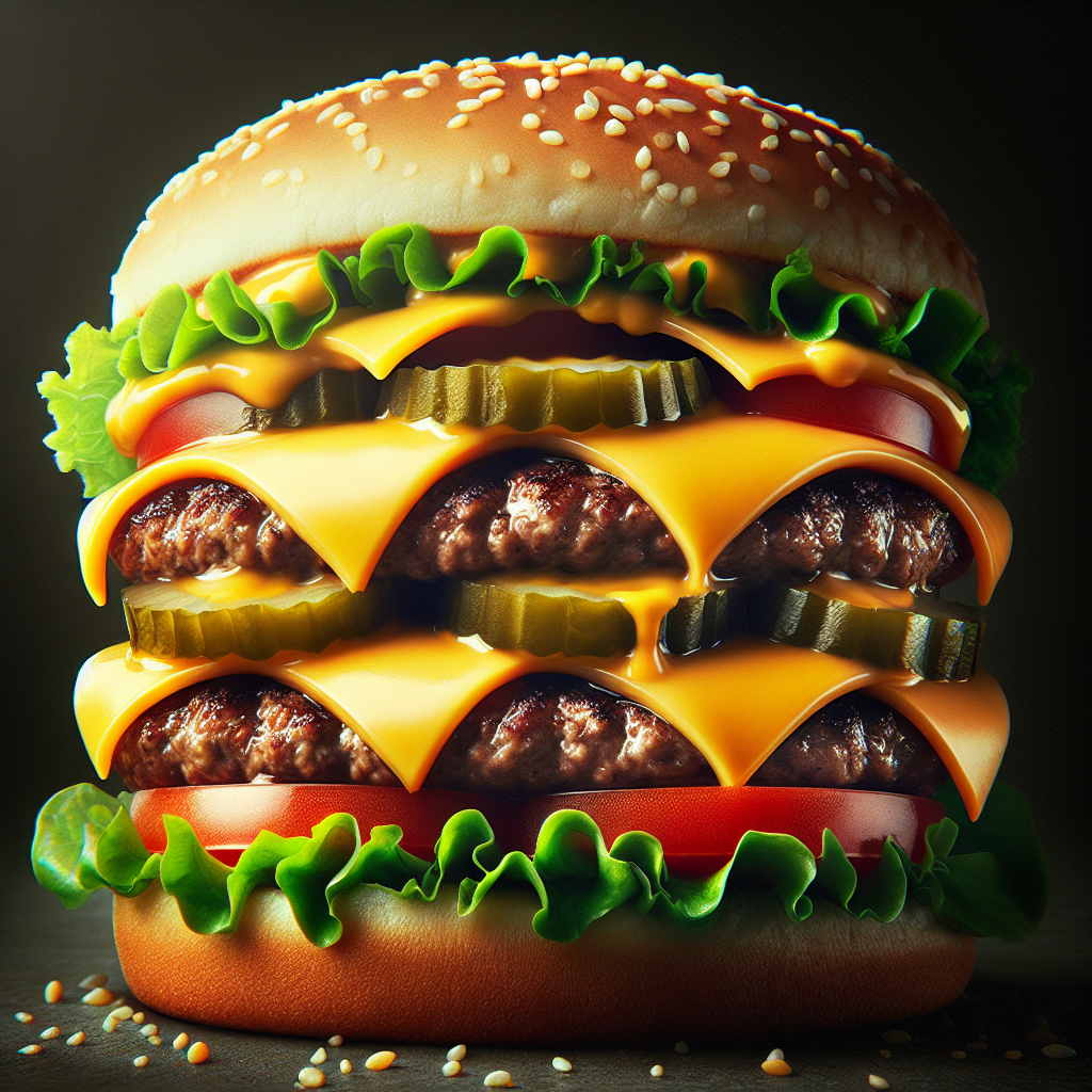 Double cheeseburger, provenant de fast food-entrées et plats composés, valeurs nutritionnelles