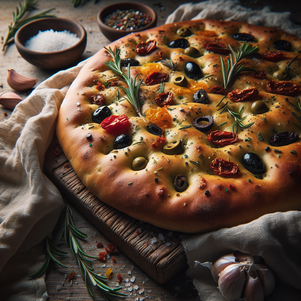 Focaccia, garnie-entrées et plats composés, valeurs nutritionnelles