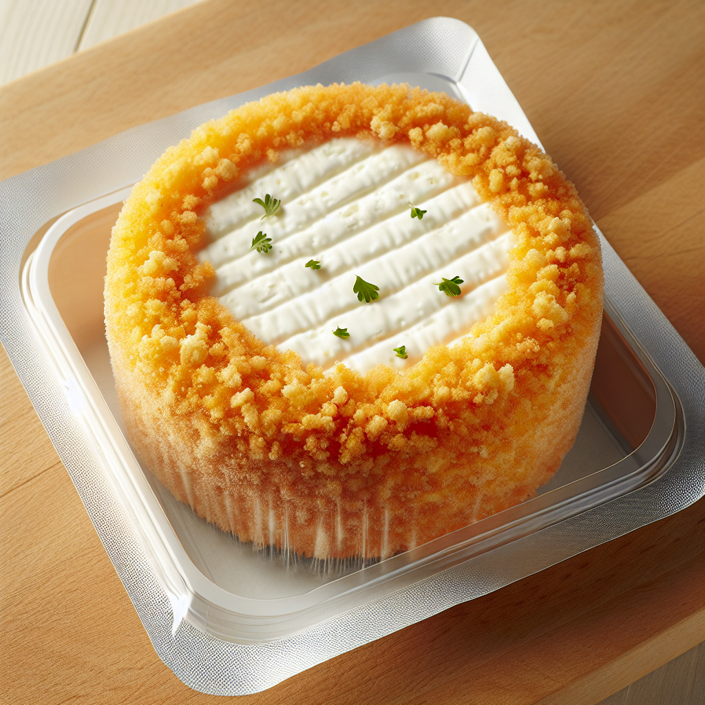 Fromage de chèvre pané à dorer, préemballé-entrées et plats composés, valeurs nutritionnelles