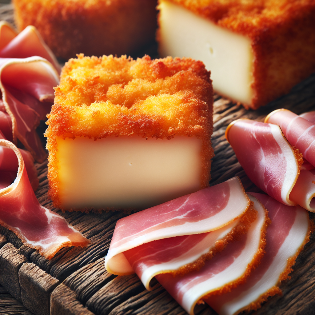 Fromage pané au jambon-entrées et plats composés, valeurs nutritionnelles