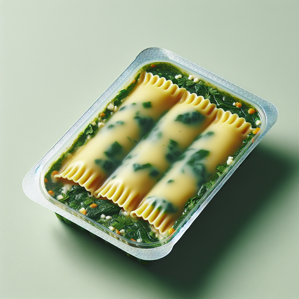 Lasagnes ou cannellonis au fromage et aux épinards, préemballés-entrées et plats composés, valeurs nutritionnelles