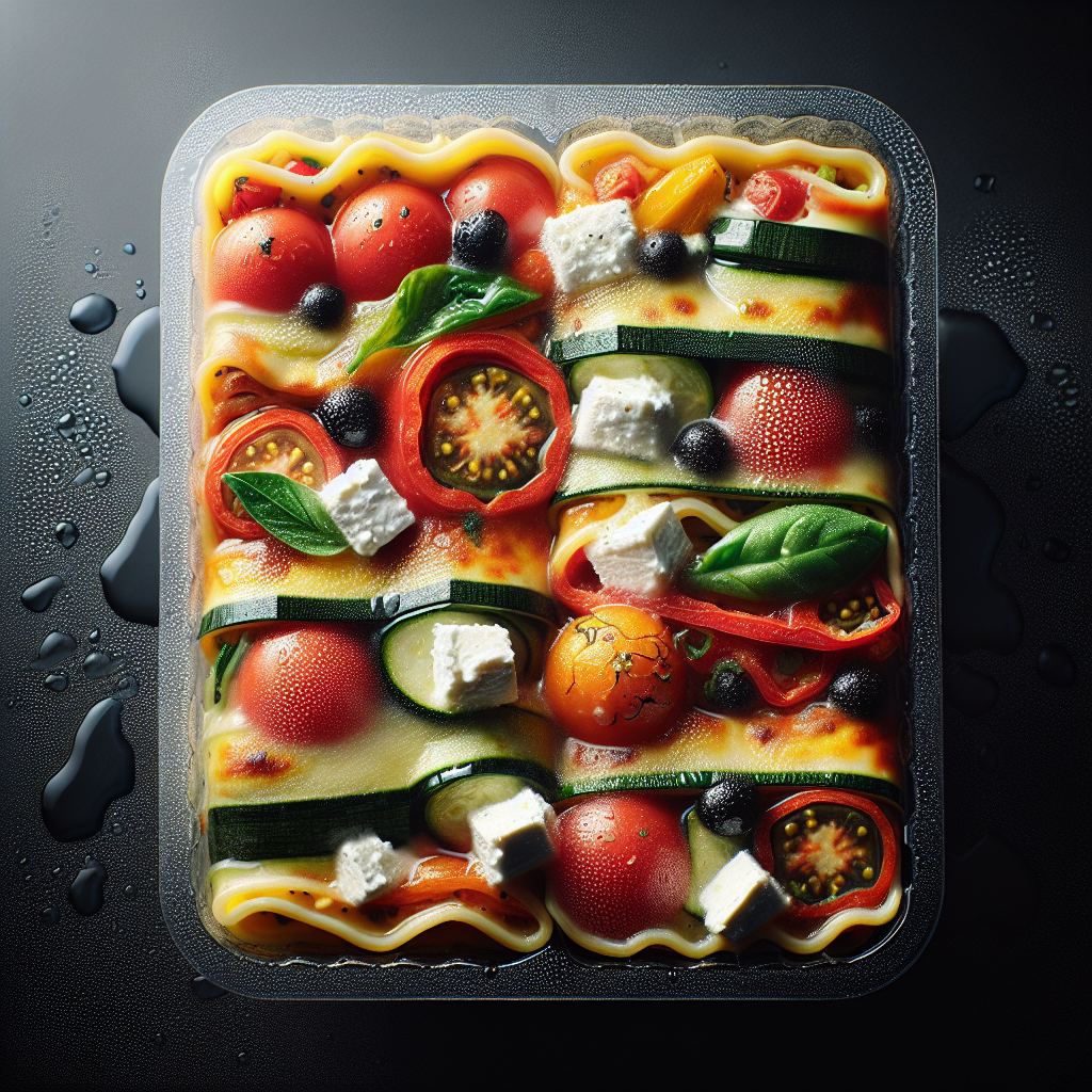 Lasagnes ou cannellonis aux légumes et au fromage de chèvre, préemballés, cuits-entrées et plats composés, valeurs nutritionnelles