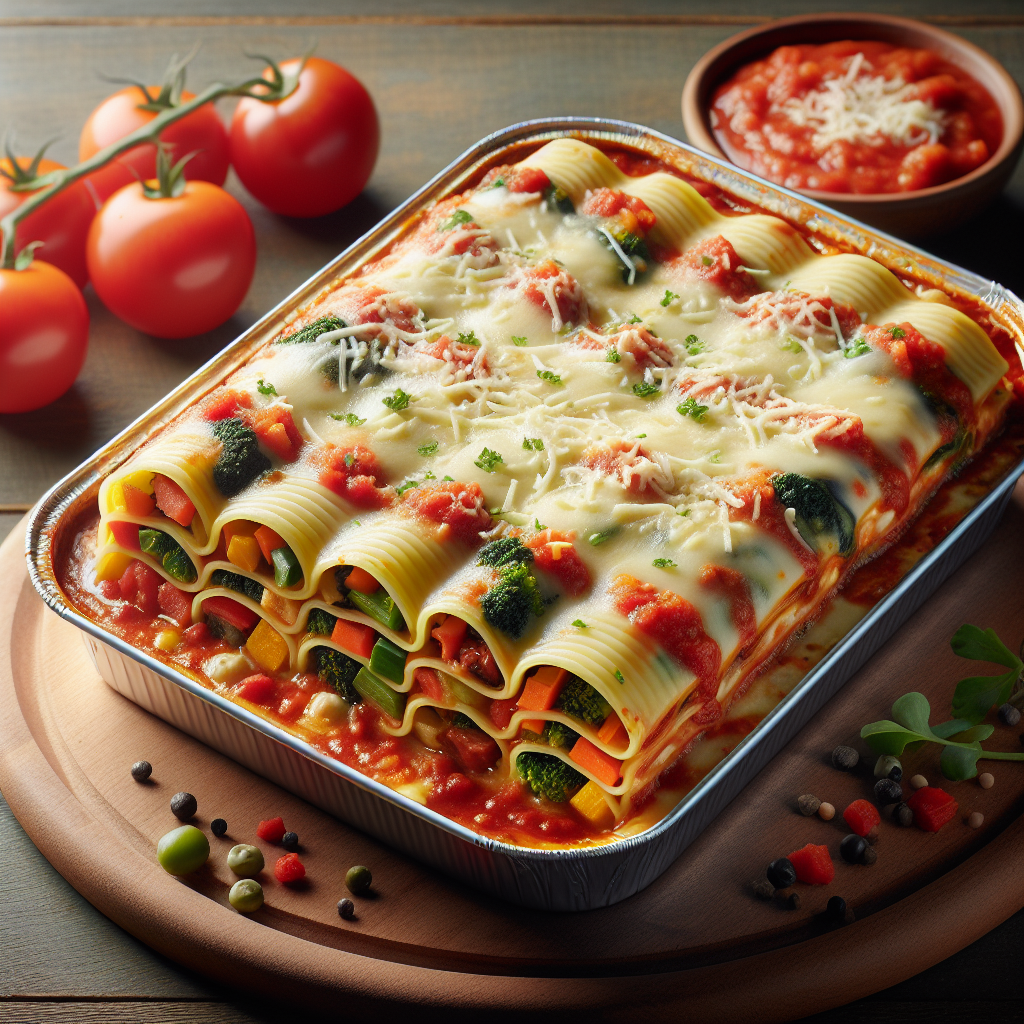 Lasagnes ou cannellonis aux légumes, préemballés, cuits-entrées et plats composés, valeurs nutritionnelles
