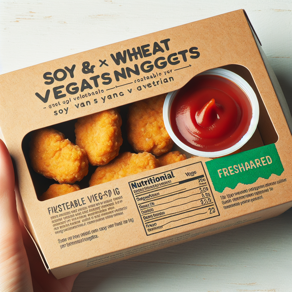 Nuggets soja et blé (convient aux véganes ou végétaliens), préemballé-entrées et plats composés, valeurs nutritionnelles