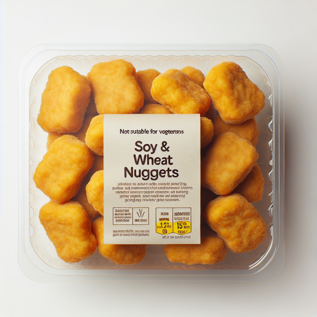 Nuggets soja et blé (ne convient pas aux véganes ou végétaliens), préemballé-entrées et plats composés, valeurs nutritionnelles