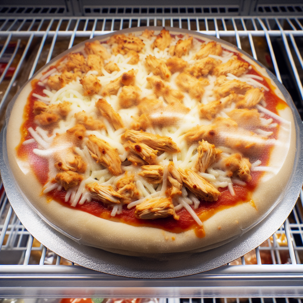 Pizza au poulet, préemballée-entrées et plats composés, valeurs nutritionnelles