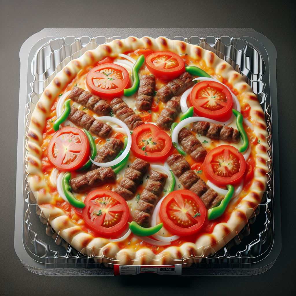 Pizza kebab, préemballée-entrées et plats composés, valeurs nutritionnelles