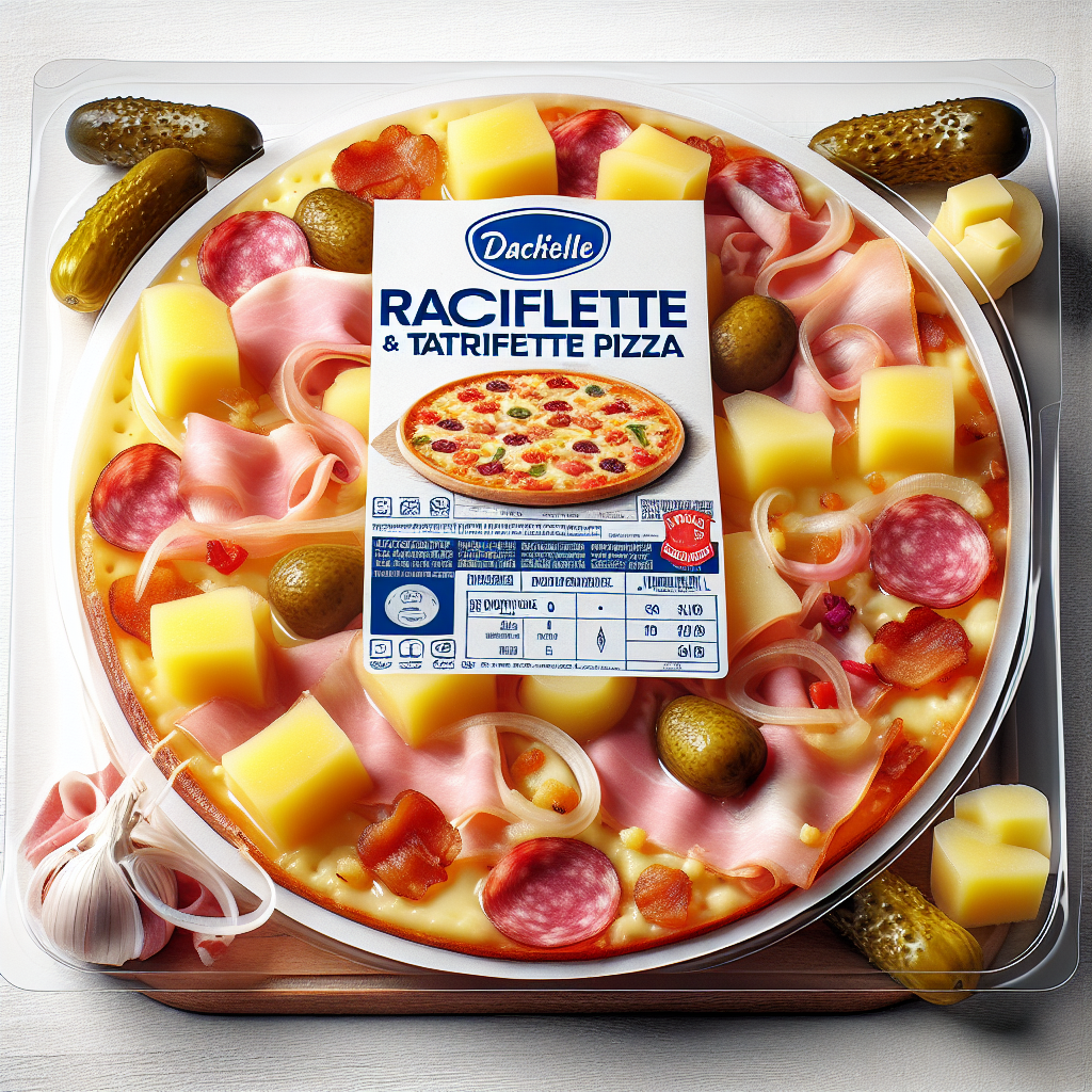Pizza type raclette ou tartiflette, préemballée-entrées et plats composés, valeurs nutritionnelles