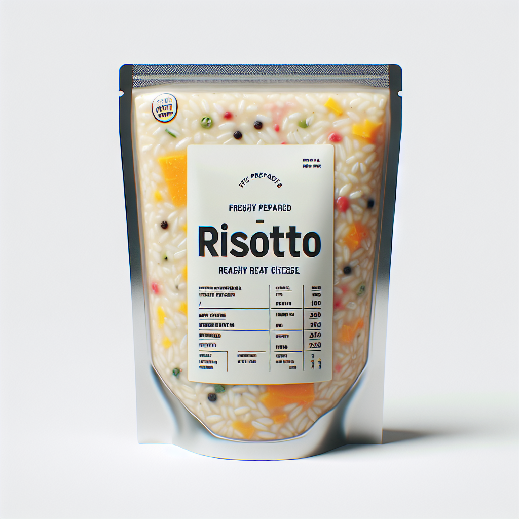 Risotto, aux fromages, préemballé-entrées et plats composés, valeurs nutritionnelles