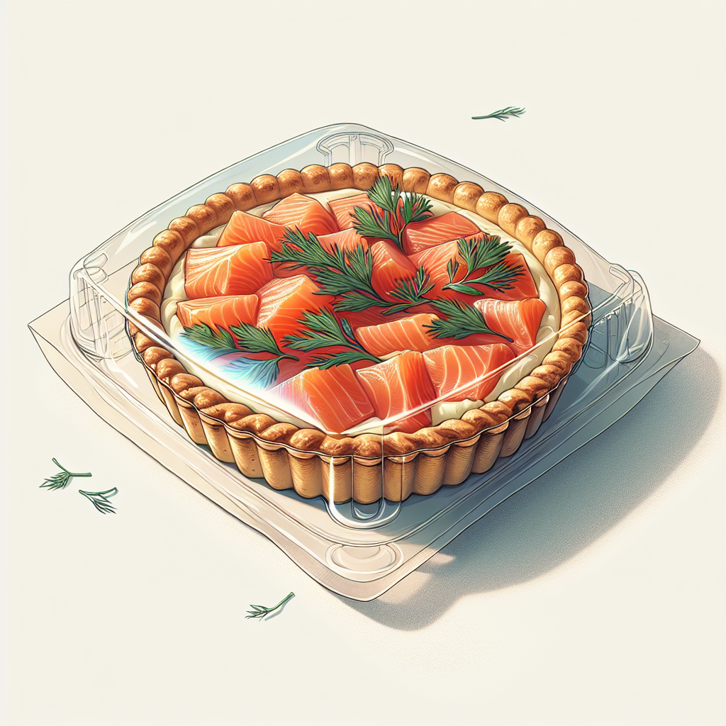 Tarte au saumon, préemballée-entrées et plats composés, valeurs nutritionnelles