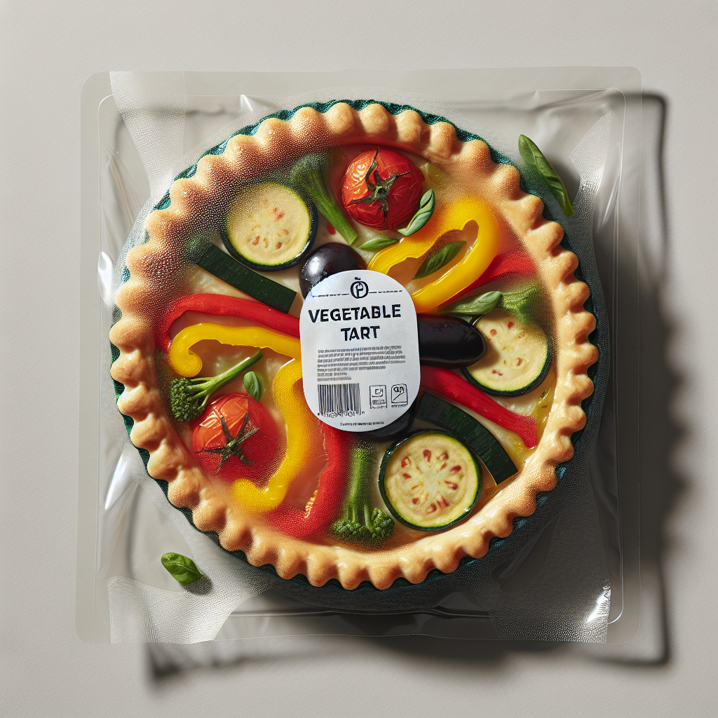 Tarte aux légumes, préemballée-entrées et plats composés, valeurs nutritionnelles