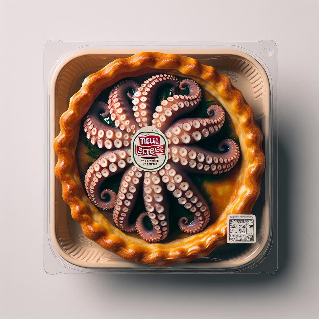 Tielle sétoise, préemballée-entrées et plats composés, valeurs nutritionnelles
