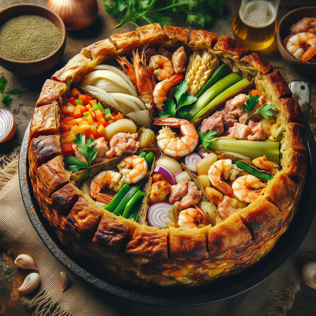 Brick garni (garniture : crevettes, légumes, volaille, viande, poisson, etc.), fait maison, cuit-entrées et plats composés, valeurs nutritionnelles