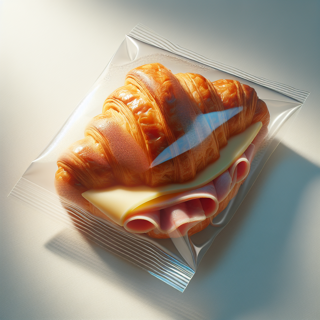 Croissant au jambon fromage, préemballé-entrées et plats composés, valeurs nutritionnelles