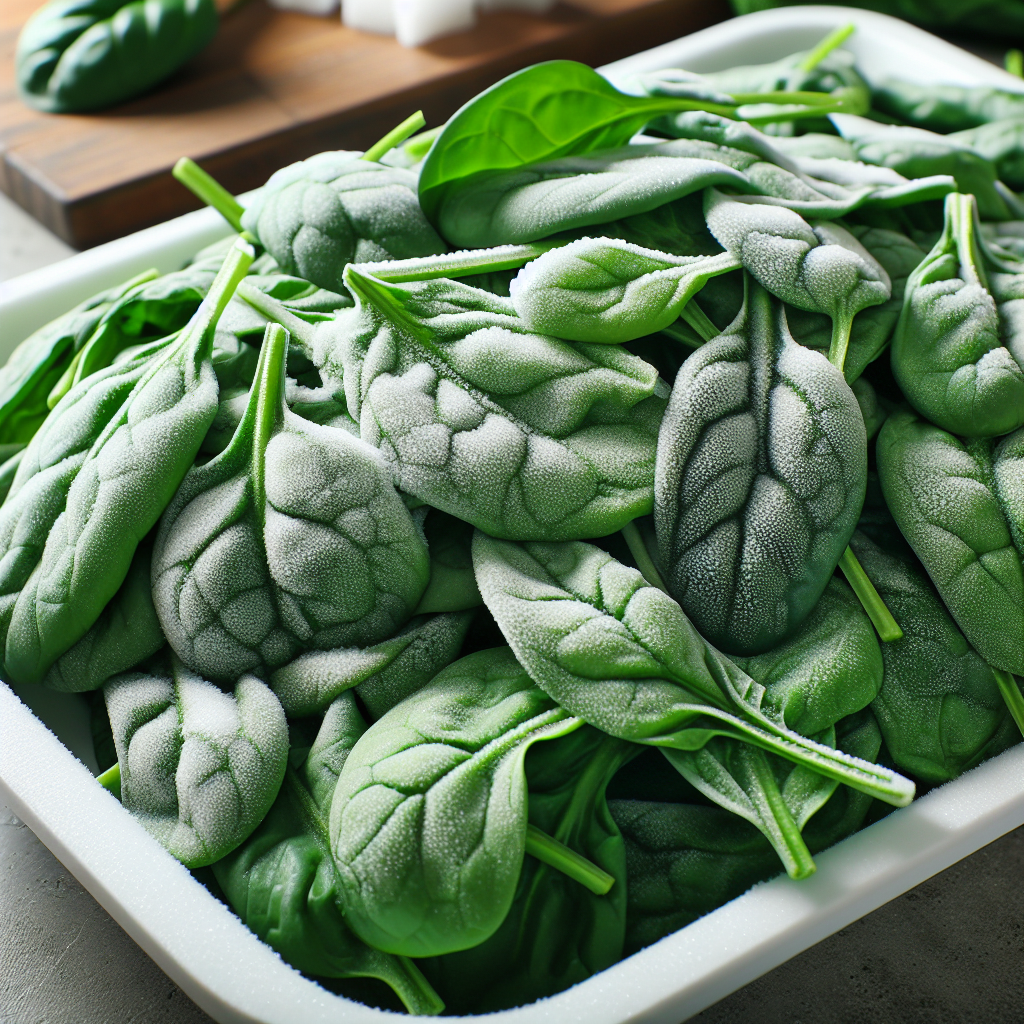 Épinard, surgelé, cru-fruits, légumes, légumineuses et oléagineux, valeurs nutritionnelles