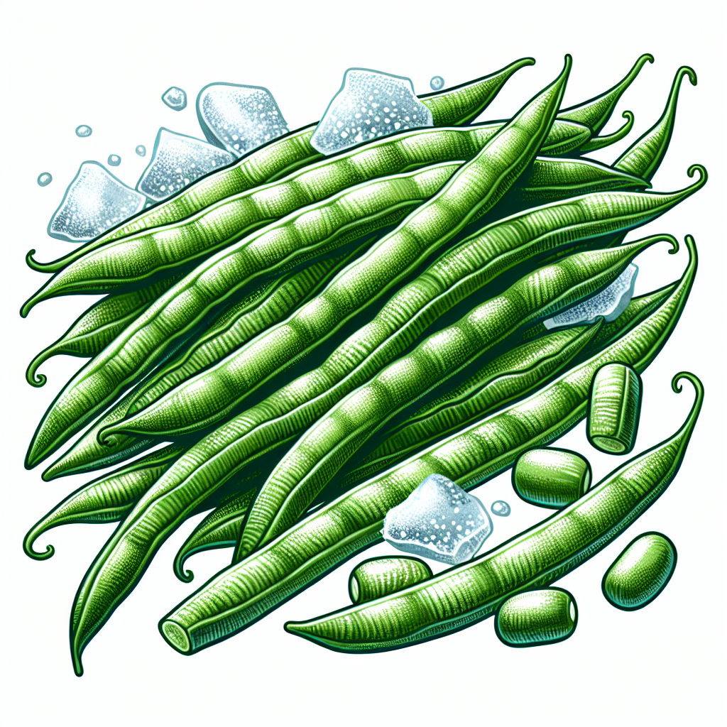 Haricot vert, surgelé, cru-fruits, légumes, légumineuses et oléagineux, valeurs nutritionnelles