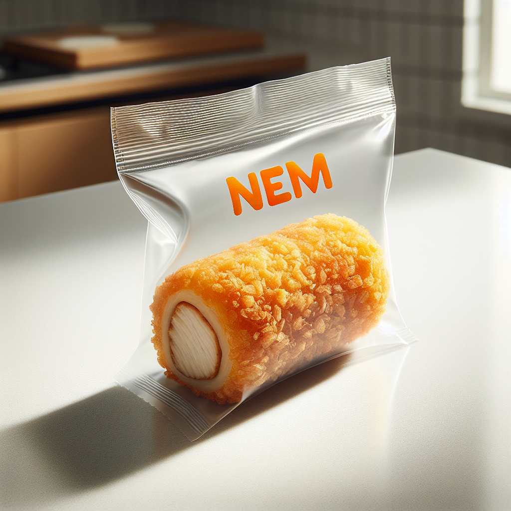 Nem ou Pâté impérial, au poulet, préemballé, cuit-entrées et plats composés, valeurs nutritionnelles