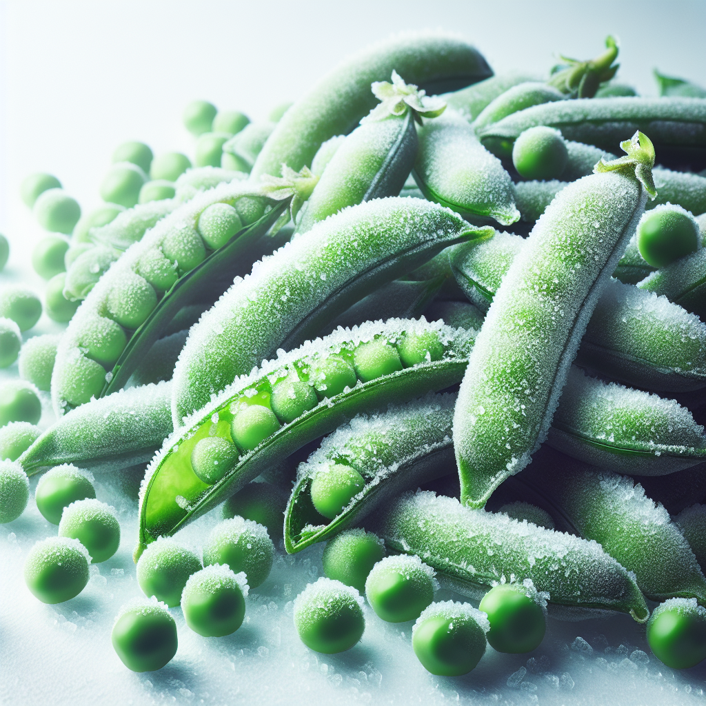 Petits pois, surgelés, crus-fruits, légumes, légumineuses et oléagineux, valeurs nutritionnelles