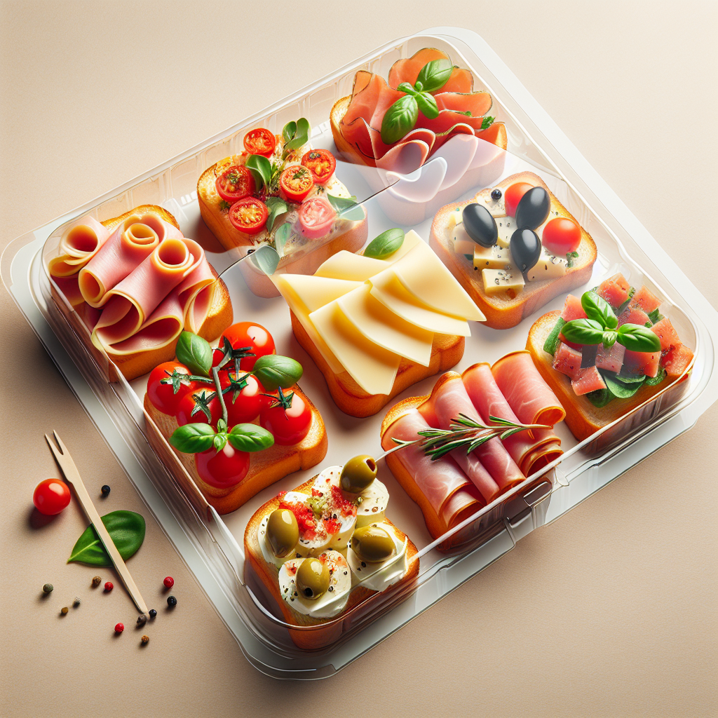 Toasts ou Canapés salés, garnitures diverses, préemballés-entrées et plats composés, valeurs nutritionnelles