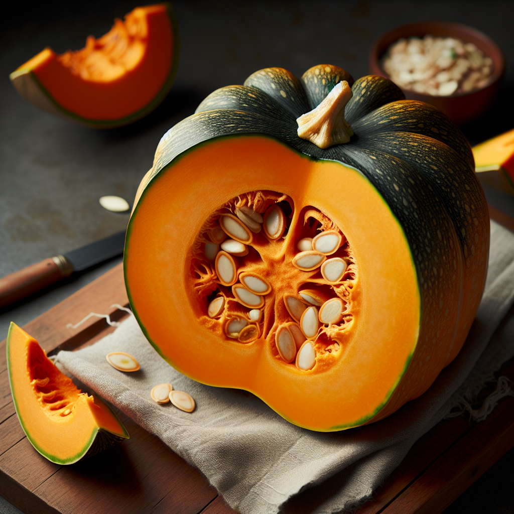 Courge hokkaïdo, pulpe, crue-fruits, légumes, légumineuses et oléagineux, valeurs nutritionnelles