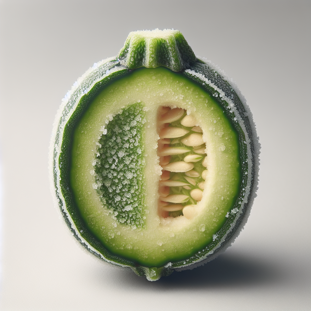 Courgette, pulpe et peau, surgelée, crue-fruits, légumes, légumineuses et oléagineux, valeurs nutritionnelles