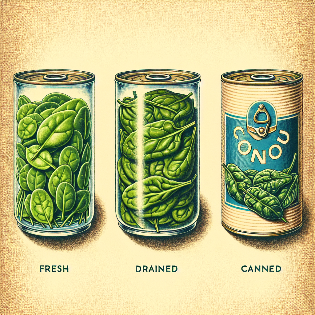 Épinard, appertisé, égoutté-fruits, légumes, légumineuses et oléagineux, valeurs nutritionnelles