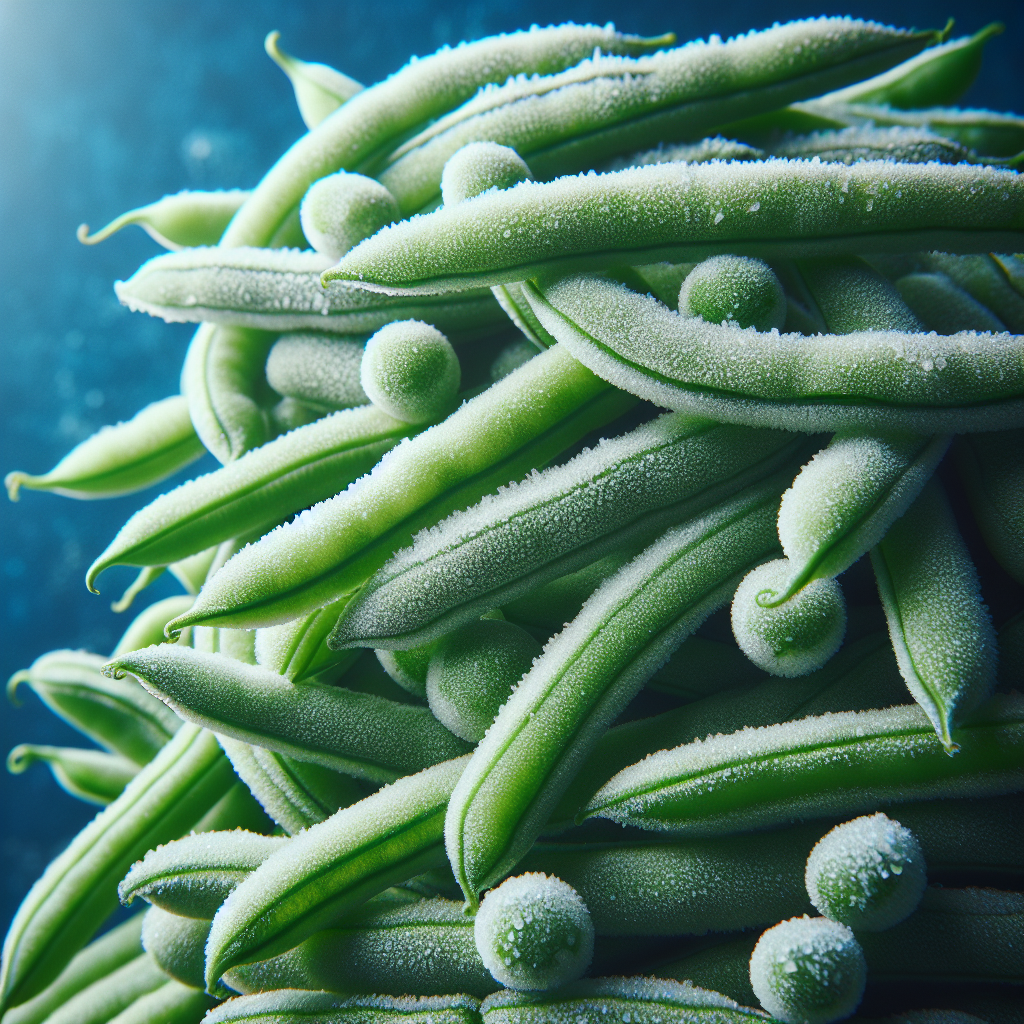 Haricot beurre, surgelé, cru-fruits, légumes, légumineuses et oléagineux, valeurs nutritionnelles
