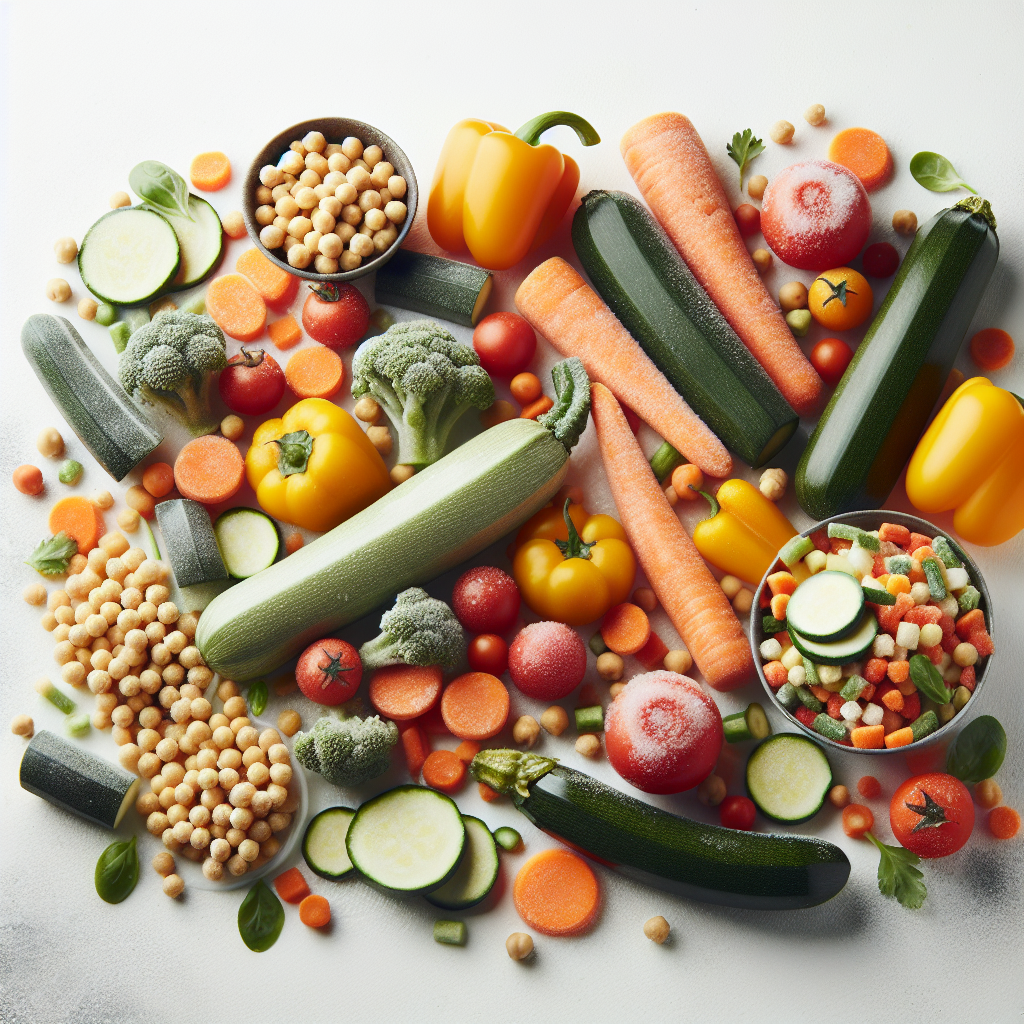 Légumes pour couscous, surgelés, crus-fruits, légumes, légumineuses et oléagineux, valeurs nutritionnelles