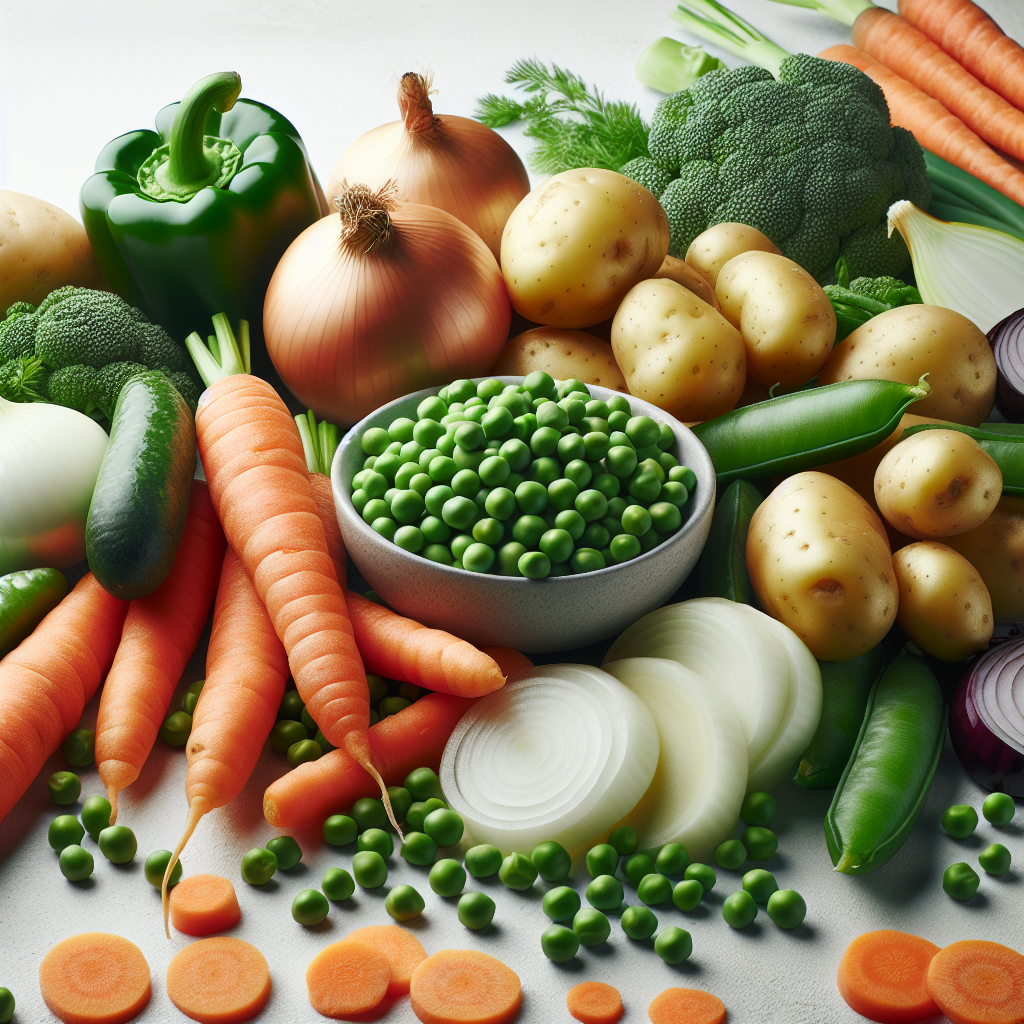 Légumes pour potages, surgelés, crus-fruits, légumes, légumineuses et oléagineux, valeurs nutritionnelles