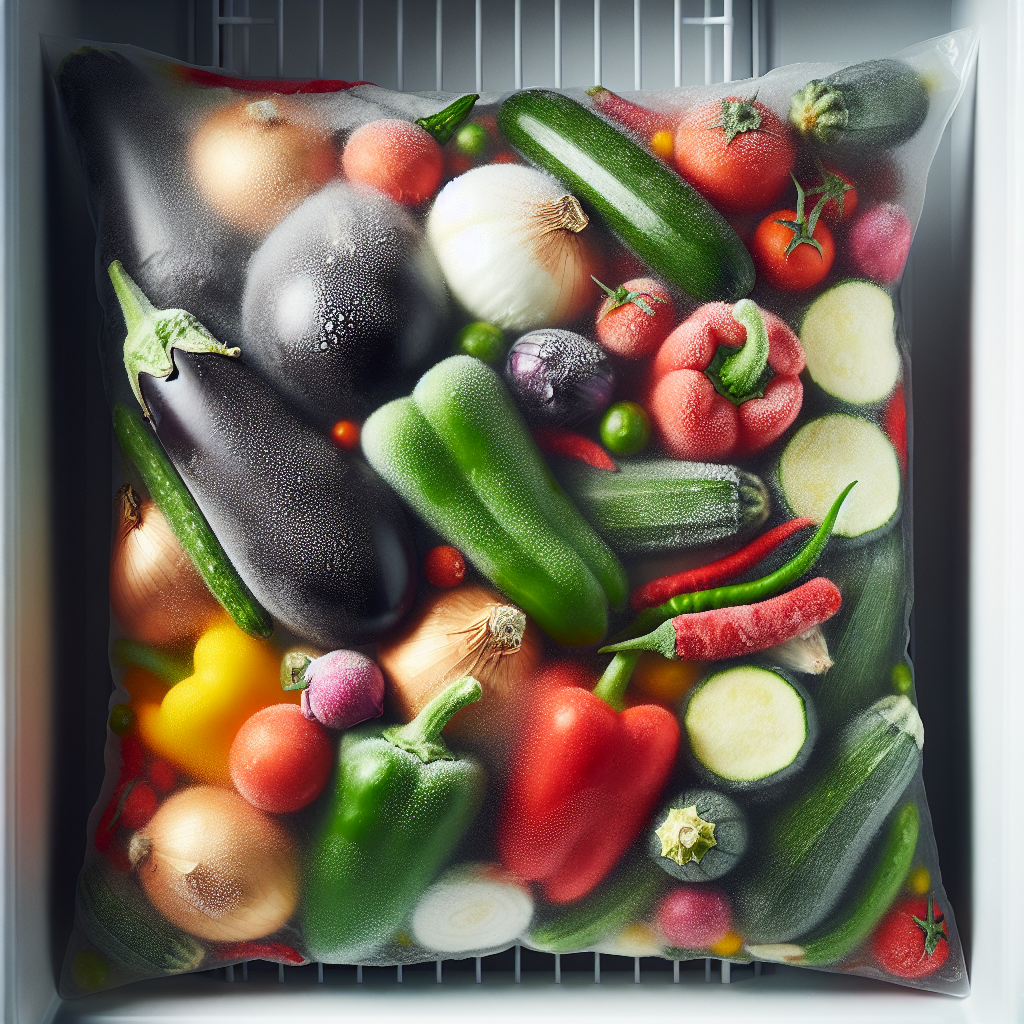 Légumes pour ratatouille, surgelés-fruits, légumes, légumineuses et oléagineux, valeurs nutritionnelles