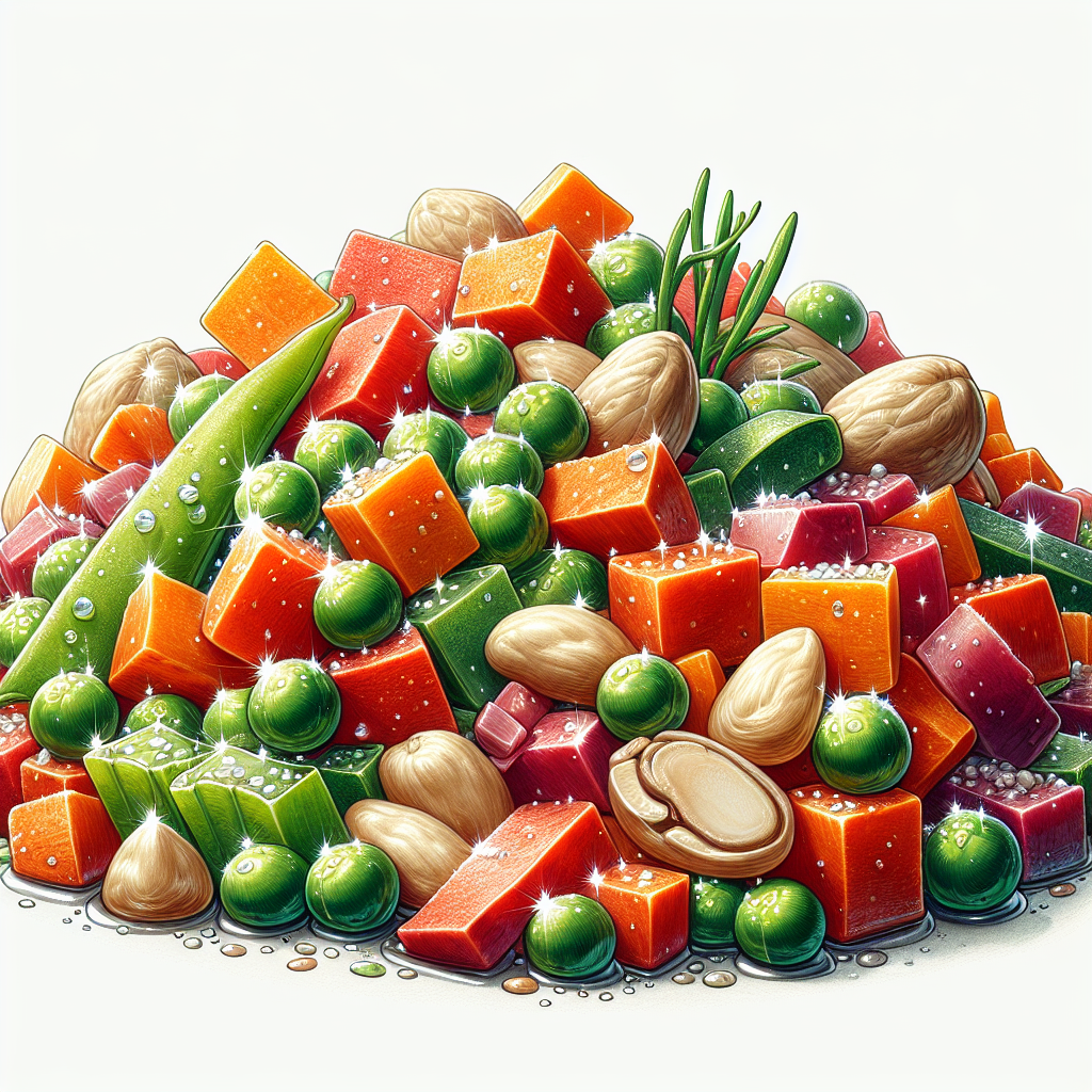 Macédoine de légumes, appertisée, égouttée-fruits, légumes, légumineuses et oléagineux, valeurs nutritionnelles
