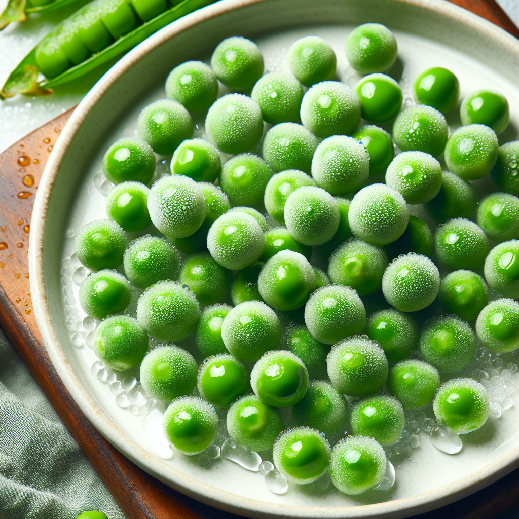 Petits pois, surgelés, cuits-fruits, légumes, légumineuses et oléagineux, valeurs nutritionnelles