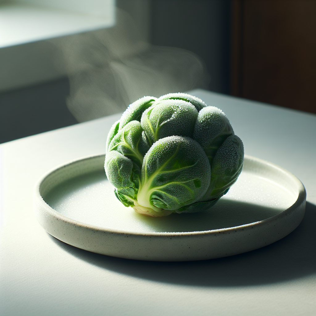 Chou de Bruxelles, surgelé, cuit-fruits, légumes, légumineuses et oléagineux, valeurs nutritionnelles