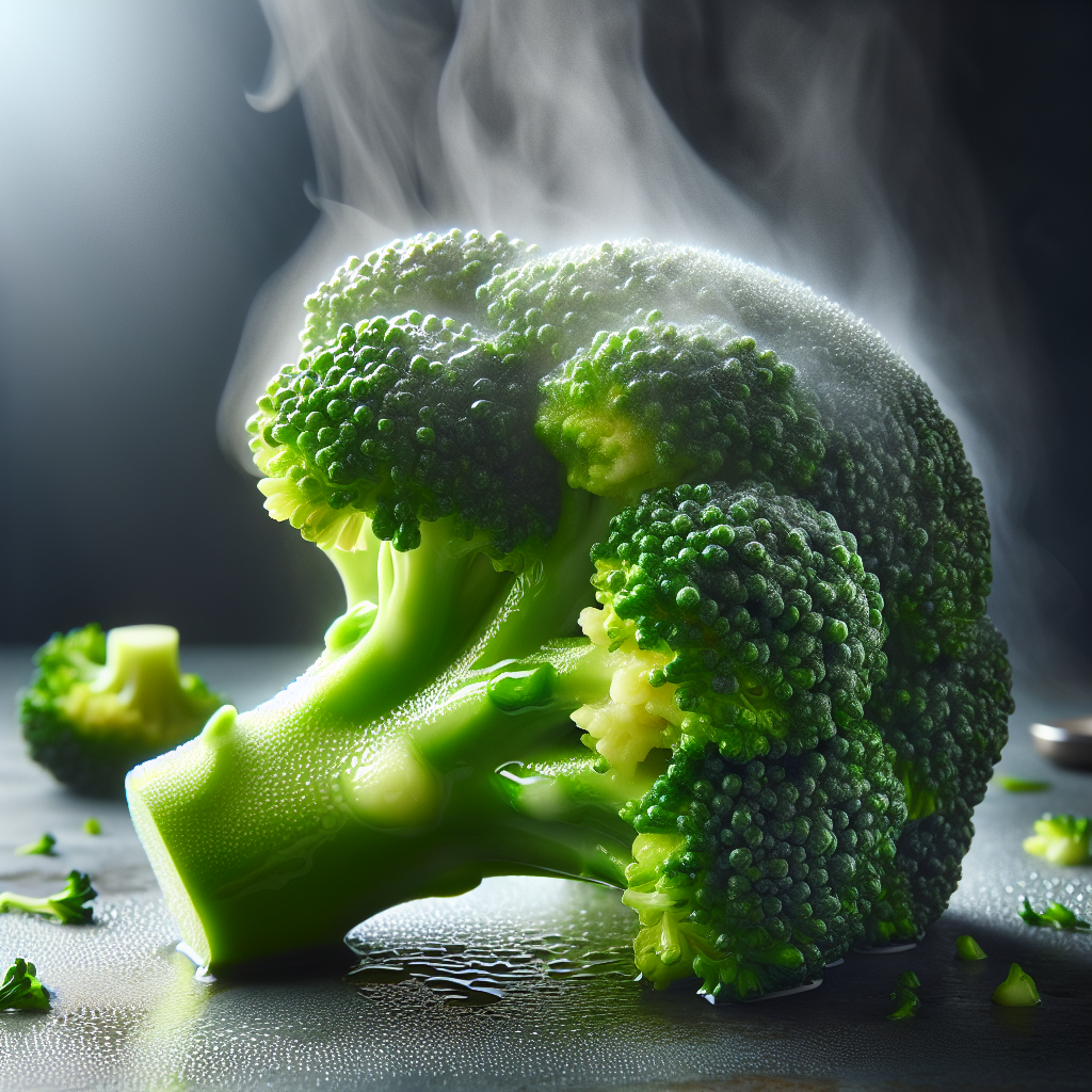 Brocoli, cuit à la vapeur-fruits, légumes, légumineuses et oléagineux, valeurs nutritionnelles