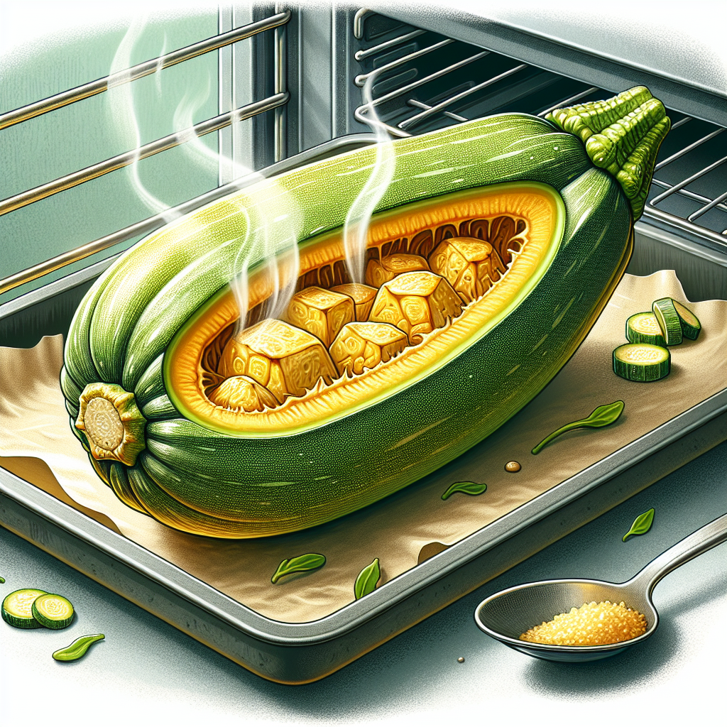 Courgette, pulpe et peau, rôtie/cuite au four-fruits, légumes, légumineuses et oléagineux, valeurs nutritionnelles