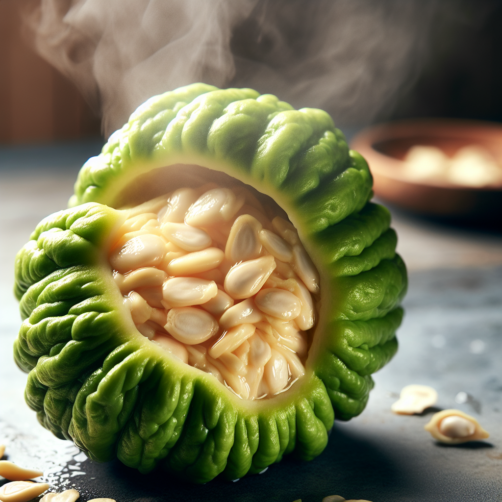 Chayote ou christophine ou chouchou, pulpe avec pépins, cuite à la vapeur, prélevée à La Réunion (Sechium edule)-fruits, légumes, légumineuses et oléagineux, valeurs nutritionnelles