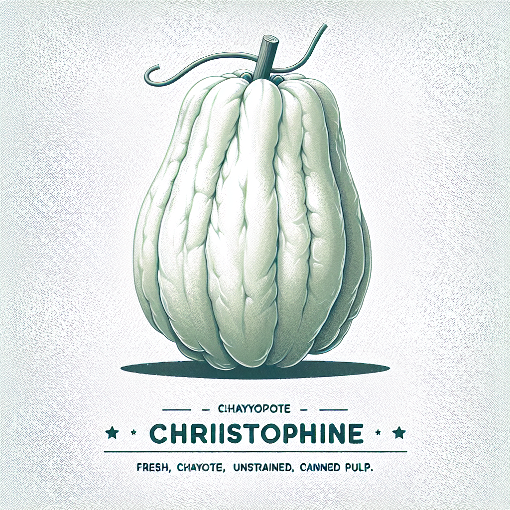Christophine blanche, pulpe, appertisée, non égouttée, prélevée à la Martinique-fruits, légumes, légumineuses et oléagineux, valeurs nutritionnelles