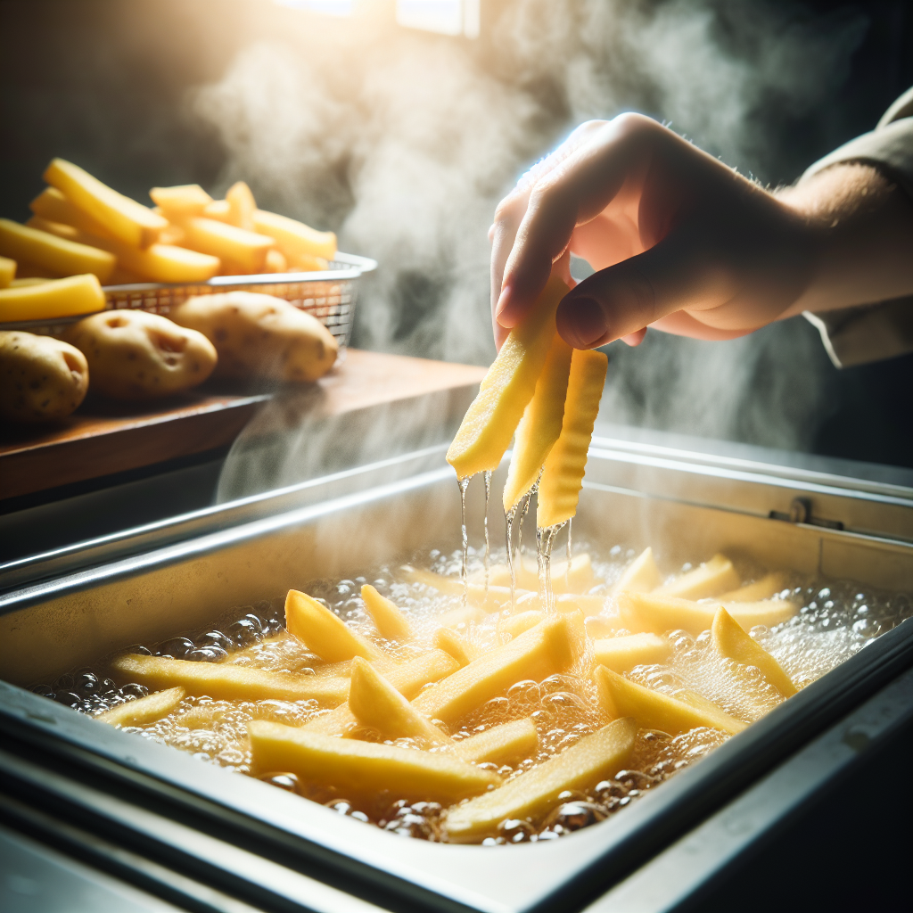Frites de pommes de terre, surgelées, cuites en friteuse-fruits, légumes, légumineuses et oléagineux, valeurs nutritionnelles