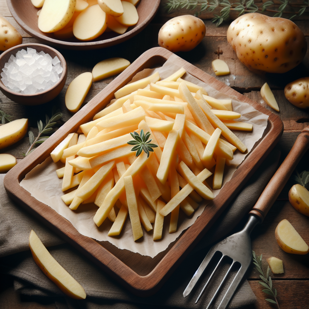 Frites de pommes de terre, surgelées, préfrites, pour cuisson rôtie/ au four-fruits, légumes, légumineuses et oléagineux, valeurs nutritionnelles